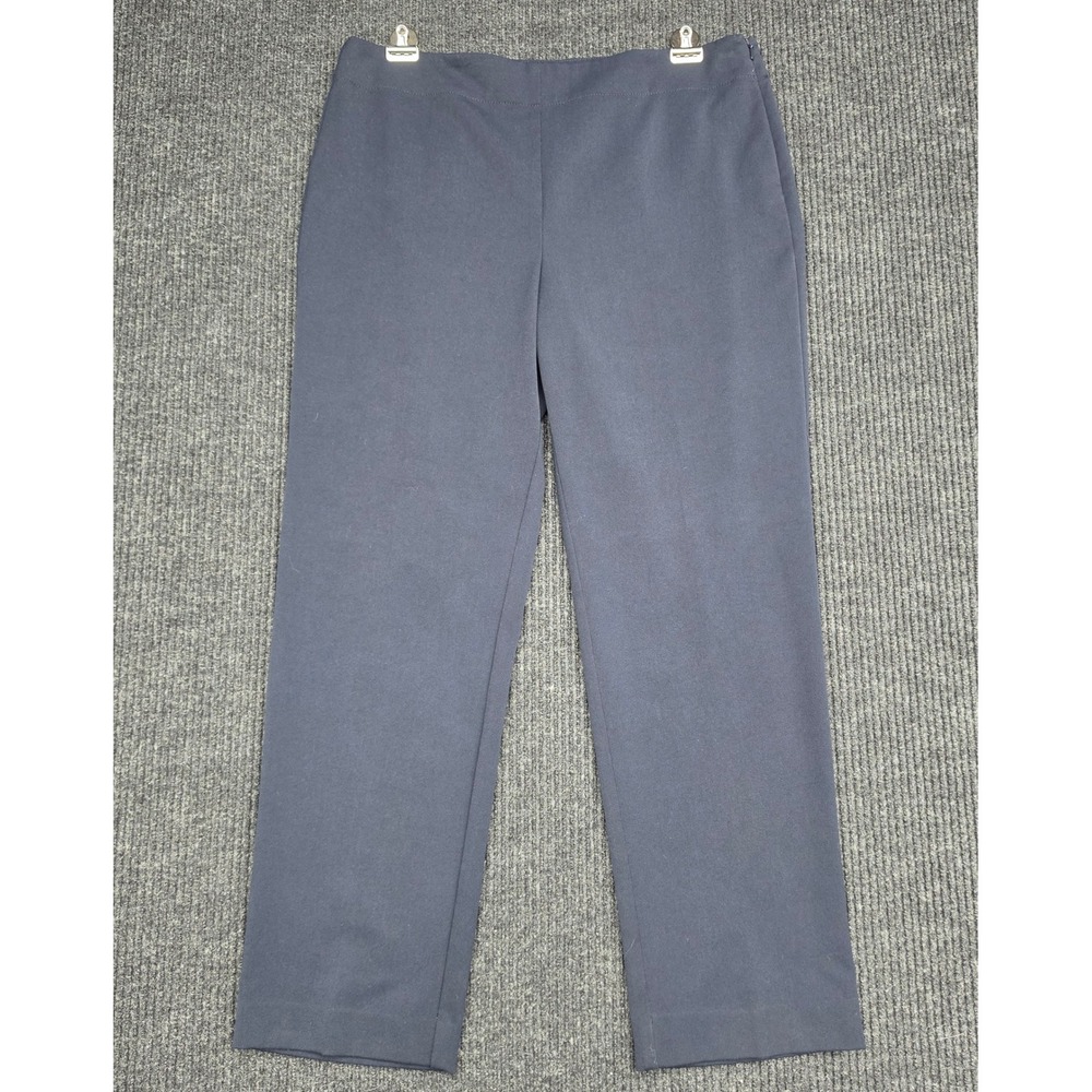 Talbots Heritage Fit Navy Blue Side Zip Dress Pants Womens 12P Petite